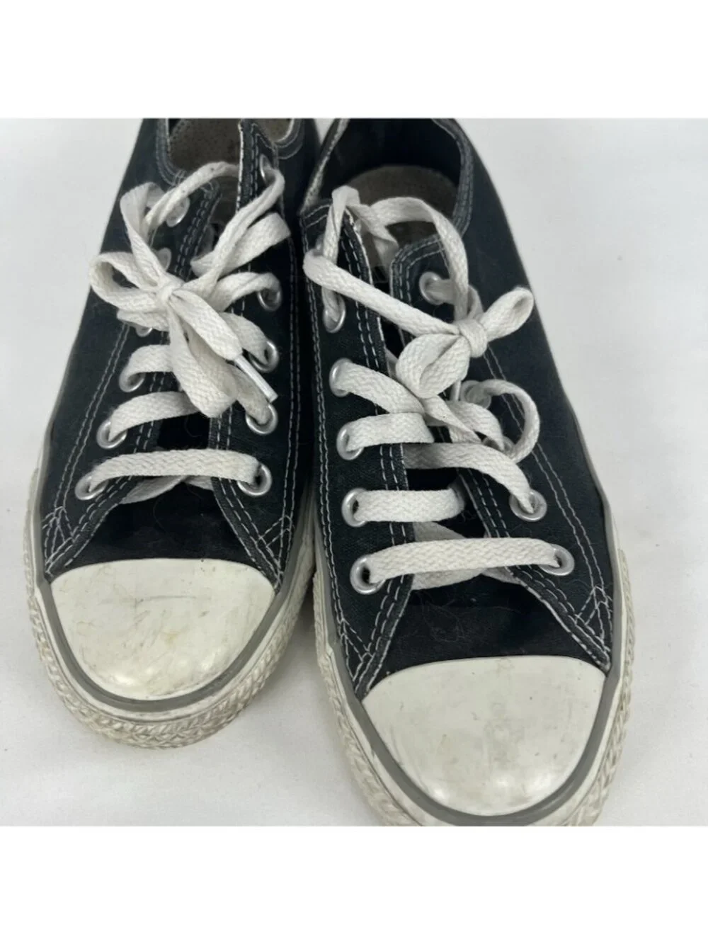 VTG Converse All Stars Black Low-Top Canvas Sneakers Shoes Women’s 8